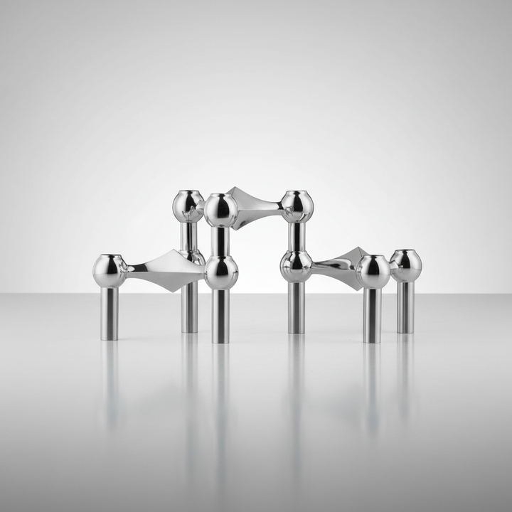 Luxury metal candle holders, sculptural design for modern home decoration