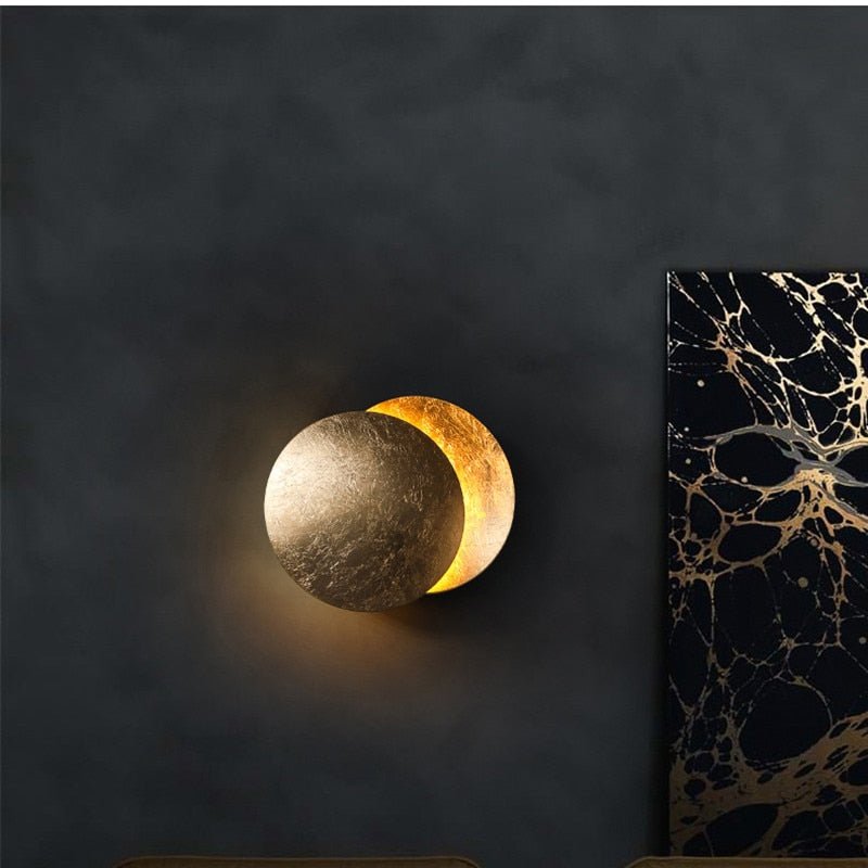 Modern Solar Eclipse Wall Lamp with celestial LED glow, a stylish home accent.