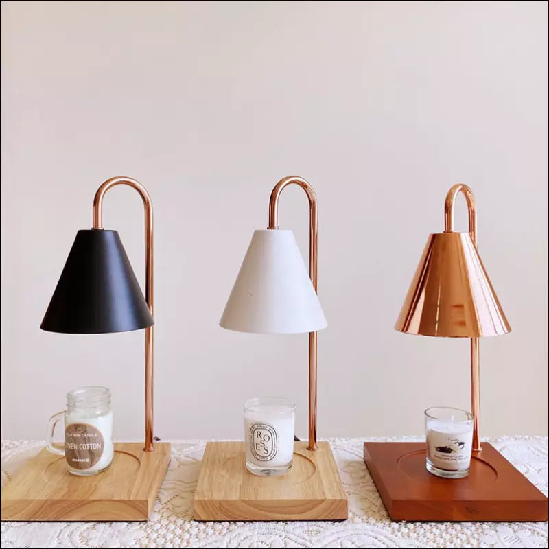 Elegant electric candle warmer lamp with timer function, perfect for releasing home fragrance without flame.