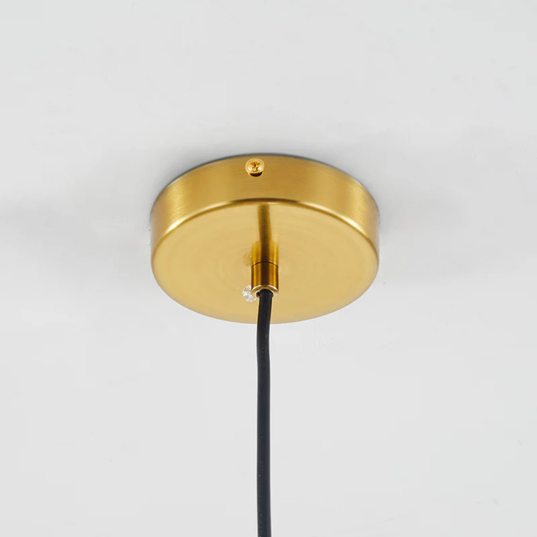 Modern spherical LED pendant light, Aurora Sphere, perfect for contemporary home lighting.