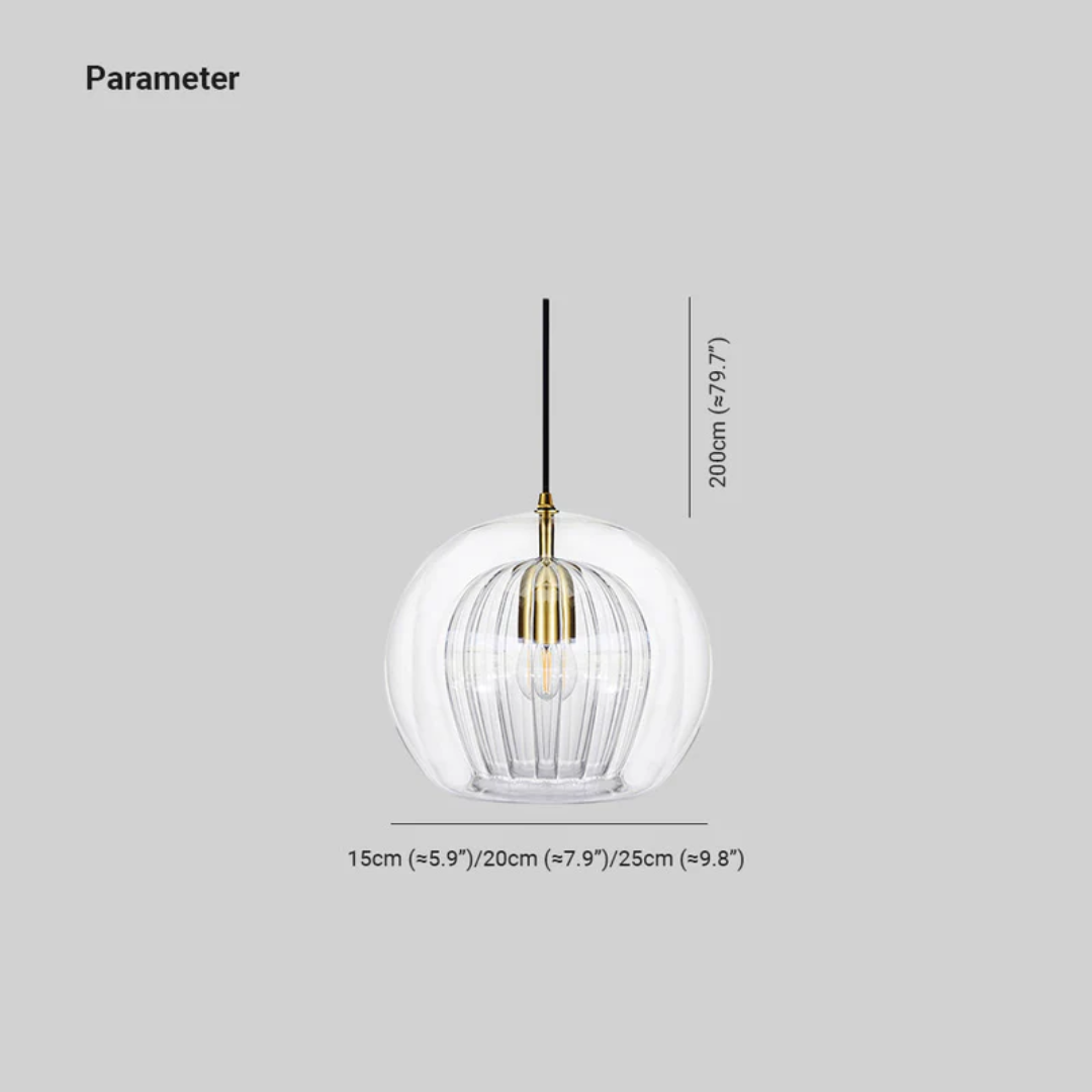 Modern spherical LED pendant light, Aurora Sphere, contemporary ceiling fixture for elegant home lighting.