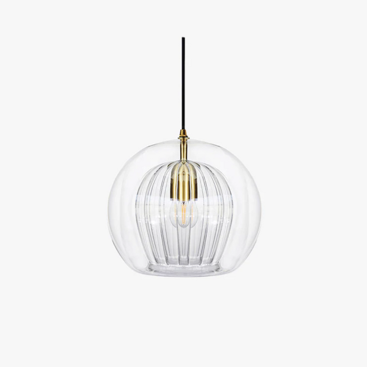 Stunning modern spherical LED pendant light, Aurora Sphere, perfect contemporary home lighting solution.