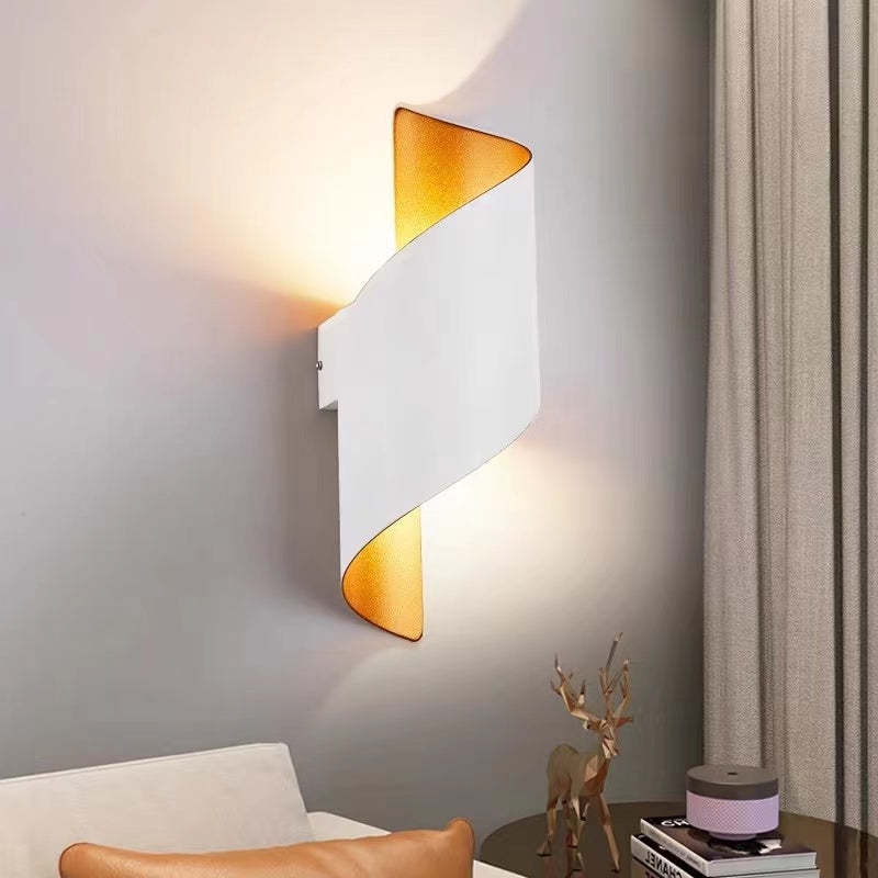 Decorative & energy-efficient modern spiral LED wall light, a unique fixture.
