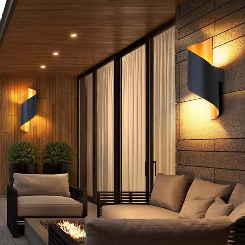 Sleek TwistLight LED wall lamp with unique spiral design for modern interiors.