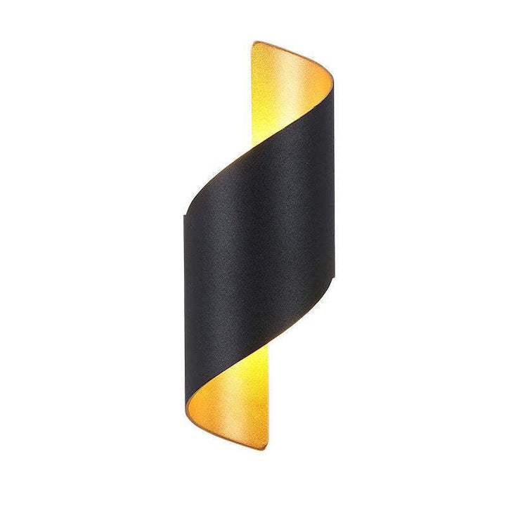 Designer TwistLight LED wall light, modern spiral decor for living rooms.