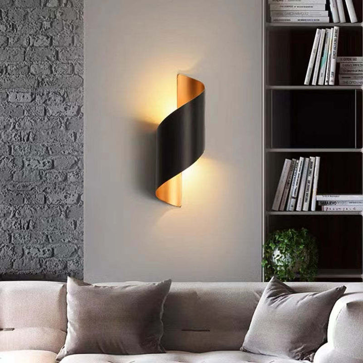 Accent spiral LED wall lamp, TwistLight, versatile for indoor & outdoor use.