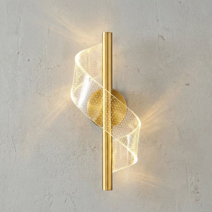 Virello modern lighting fixture: a stylish spiral LED wall sconce for a chic interior