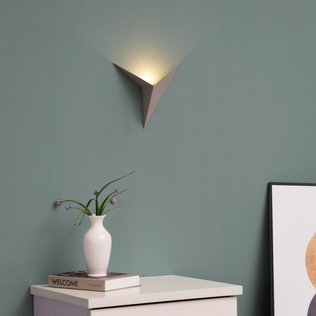 Modern triangular LED wall lamp, elegant interior lighting for contemporary homes
