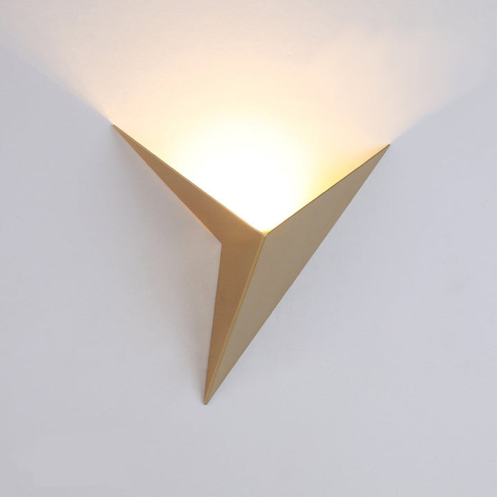 Triangular LED wall lamp by TrigoLux, unique minimalist lighting fixture