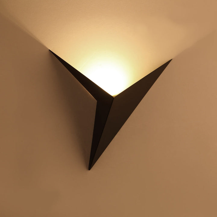 Elegant LED wall lamp with triangular design, modern home lighting