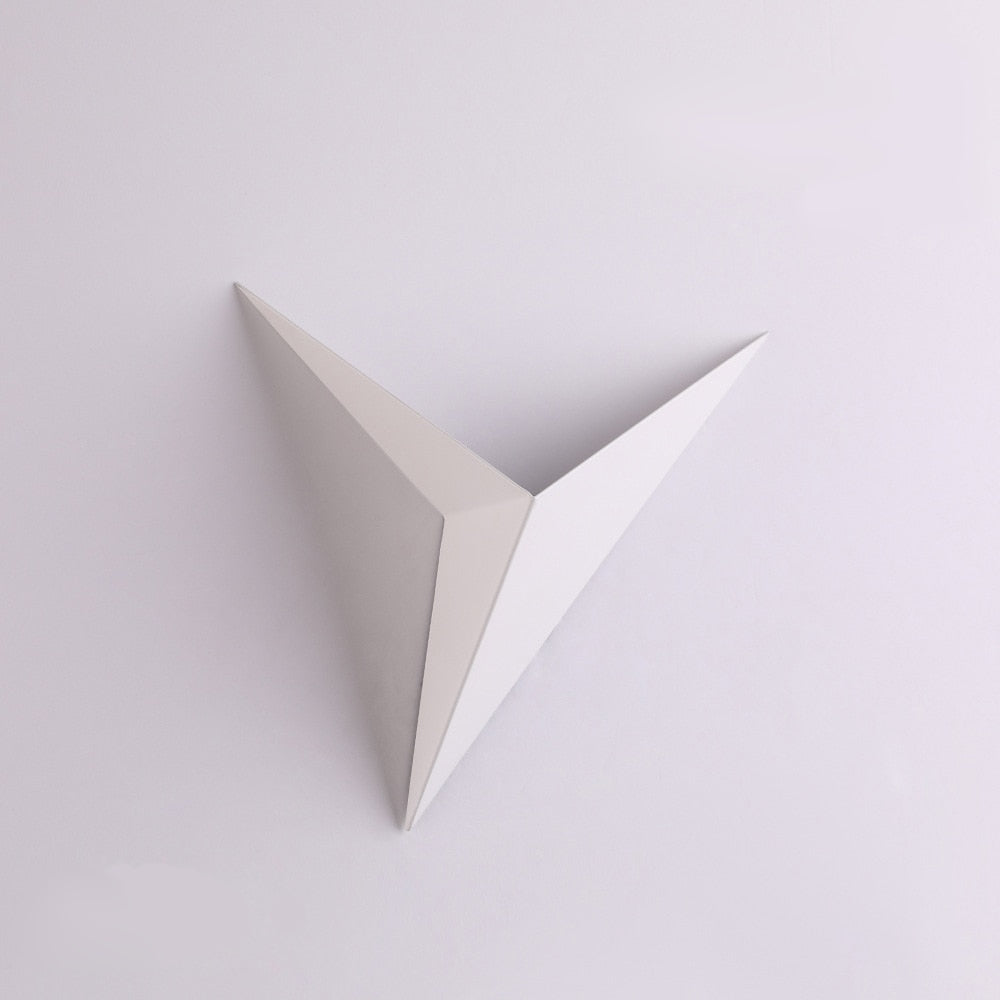 Sleek triangular LED wall lamp, contemporary home decor lighting