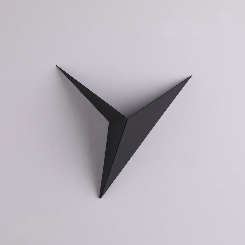 Geometric triangular LED wall lamp, adds a modern touch to any room
