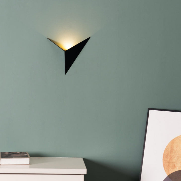 Modern triangular wall lamp, LED lighting, ideal for home decor accents