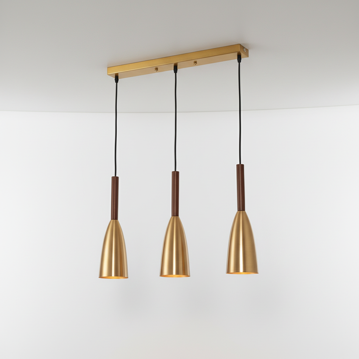 Minimalist triple pendant light, modern Nordic design. Adjustable home lighting for a sleek look.