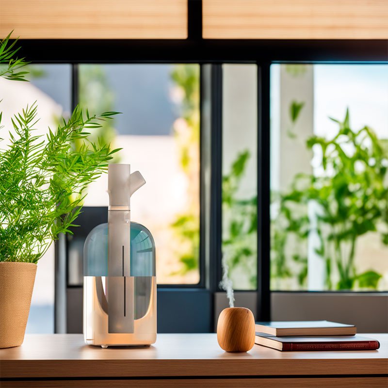 SpringBreeze twig-shaped humidifier for fresh air & healthy home decor. Portable USB mist maker.