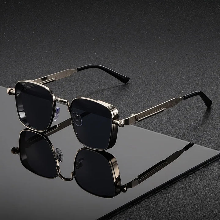 Unisex square shades with advanced UV400 eye protection. Stylish silver frames and anti-glare lenses for daily wear.