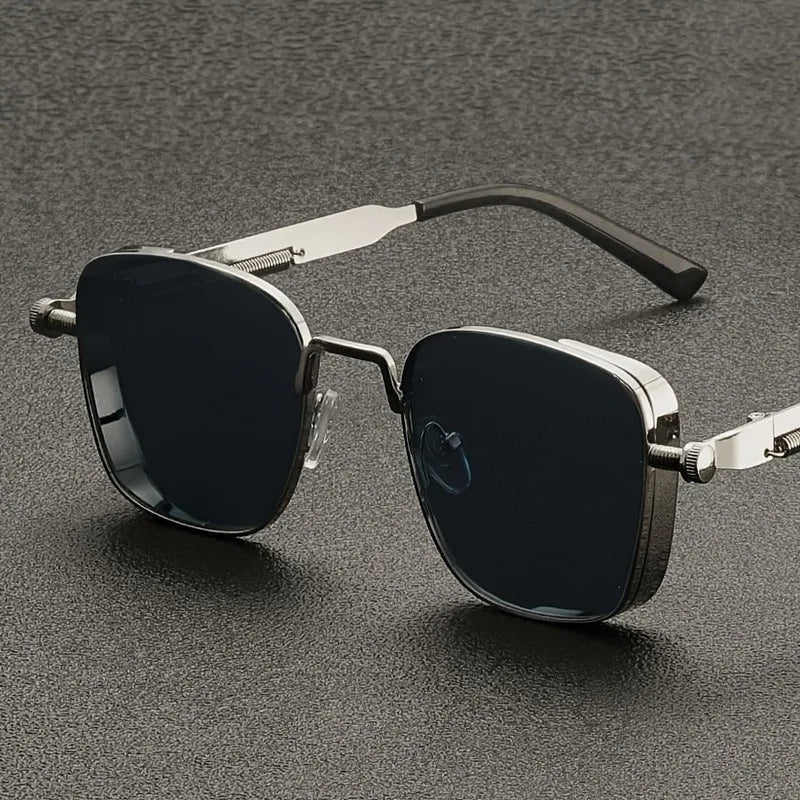 Durable unisex square sunglasses in a modern style, offering UV400 protection & anti-glare for a trendy fashion accessory.
