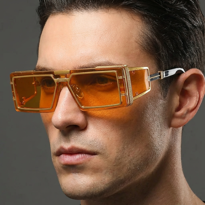 Fashion-forward unisex eyewear with UV400 lenses, a durable metal frame, perfect for modern protection.