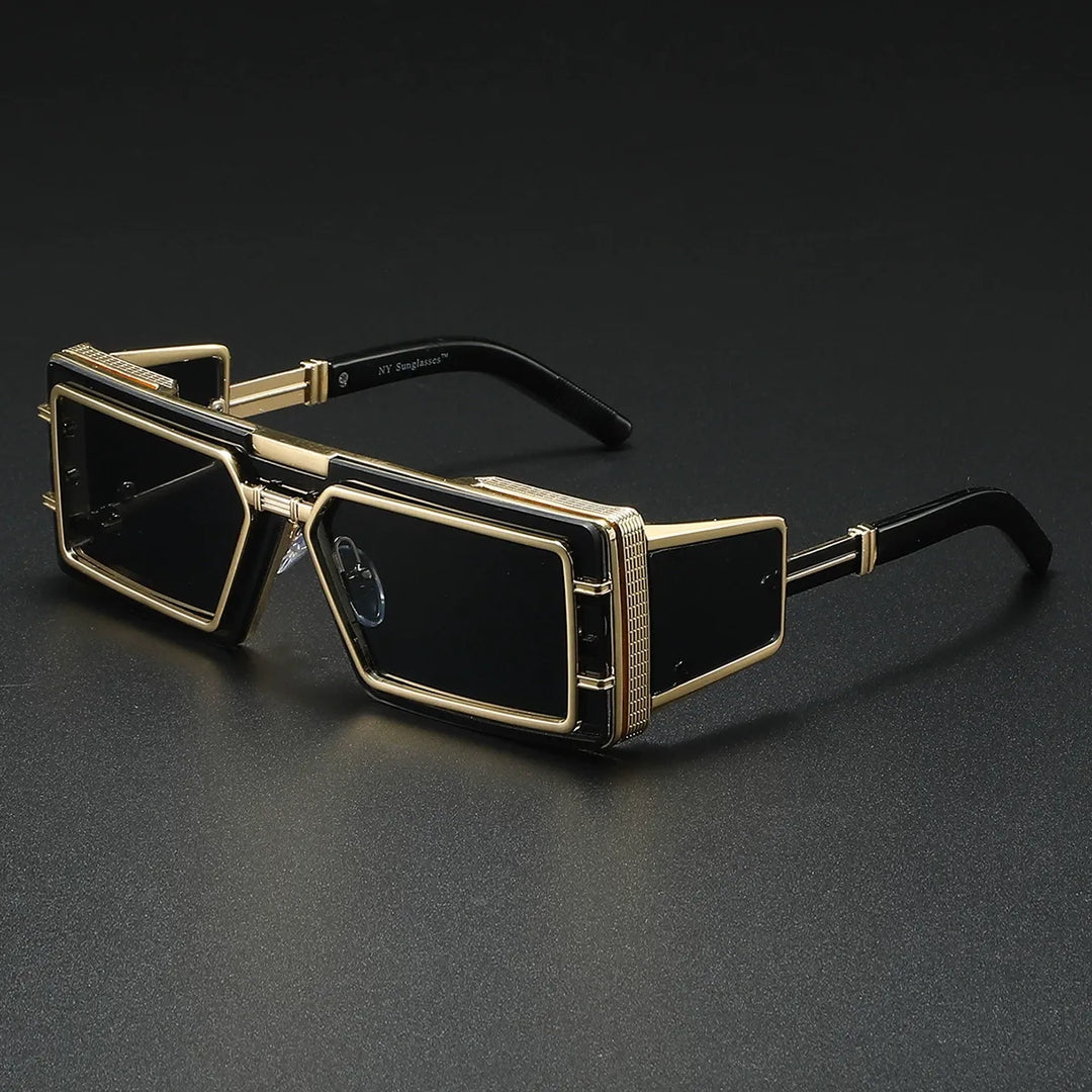 Stylish UV400 protection sunglasses, a versatile unisex accessory with a contemporary metal frame design.