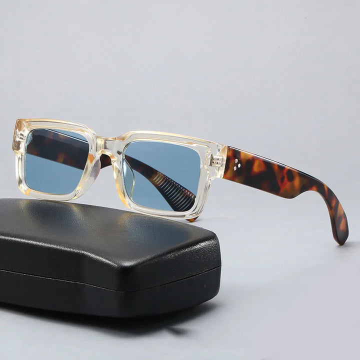 Modern unisex UV protection sunglasses. Stylish eyewear for men and women, perfect fashion accessory.