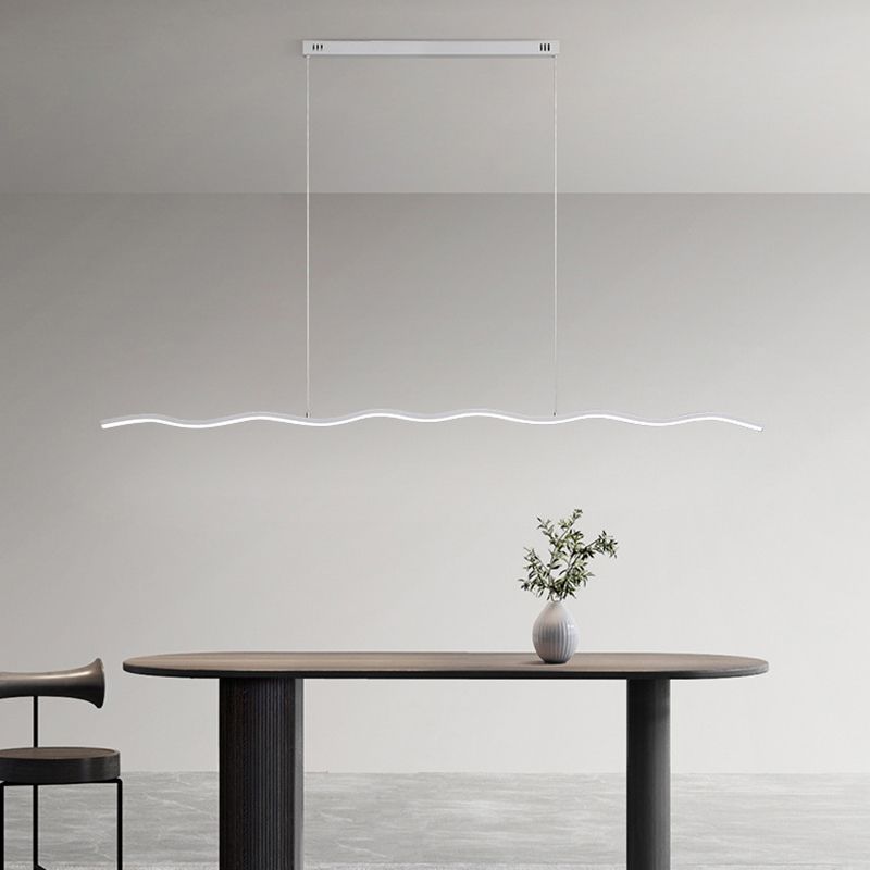 Easy-to-install modern LED wave pendant lamp, a contemporary ceiling fixture.