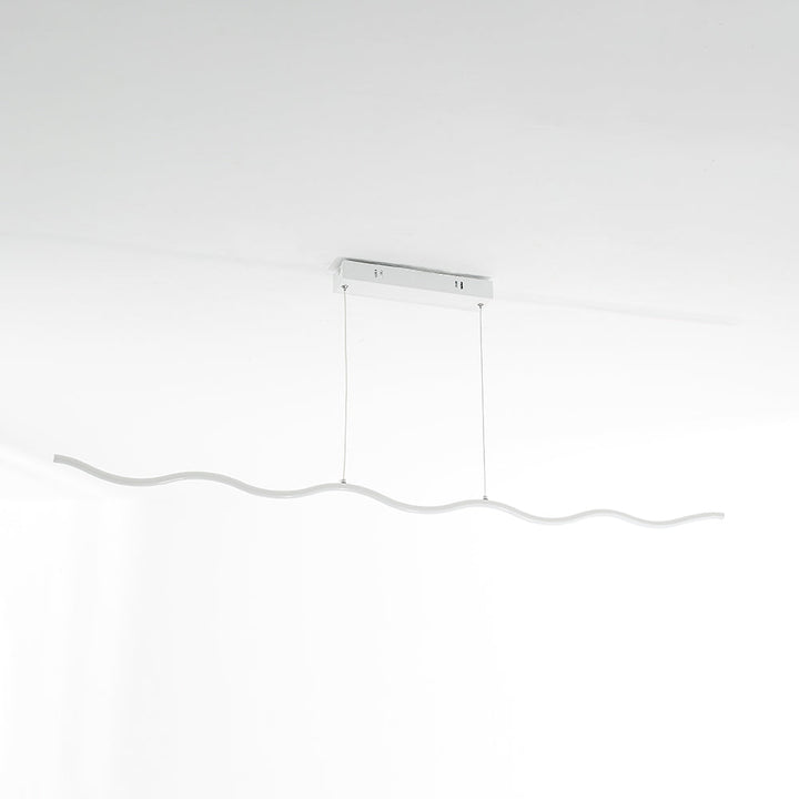 Versatile wave LED pendant light, suitable for modern kitchens & living rooms.