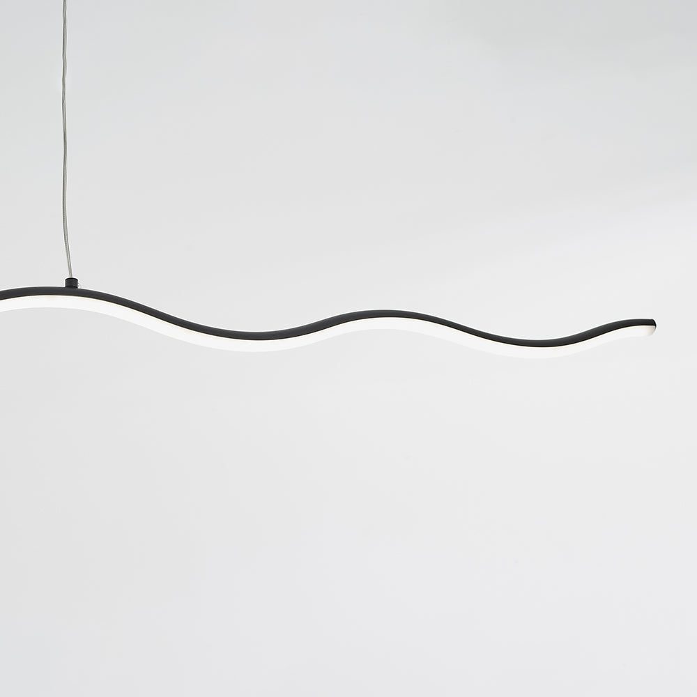 Chic wave LED pendant light, perfect modern home lighting solution.