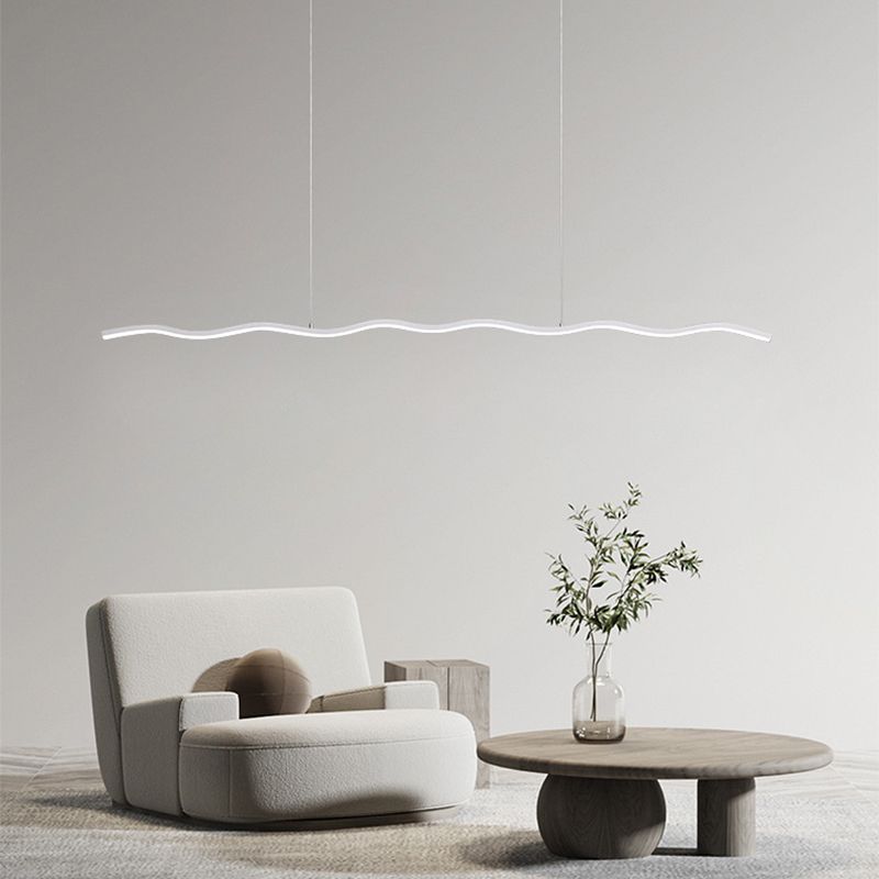 Stylish wave-line LED pendant lamp, perfect modern ceiling fixture.