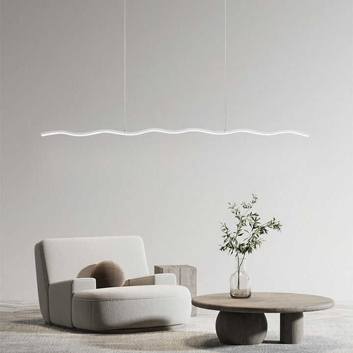 Stylish wave-line LED pendant lamp, perfect modern ceiling fixture.