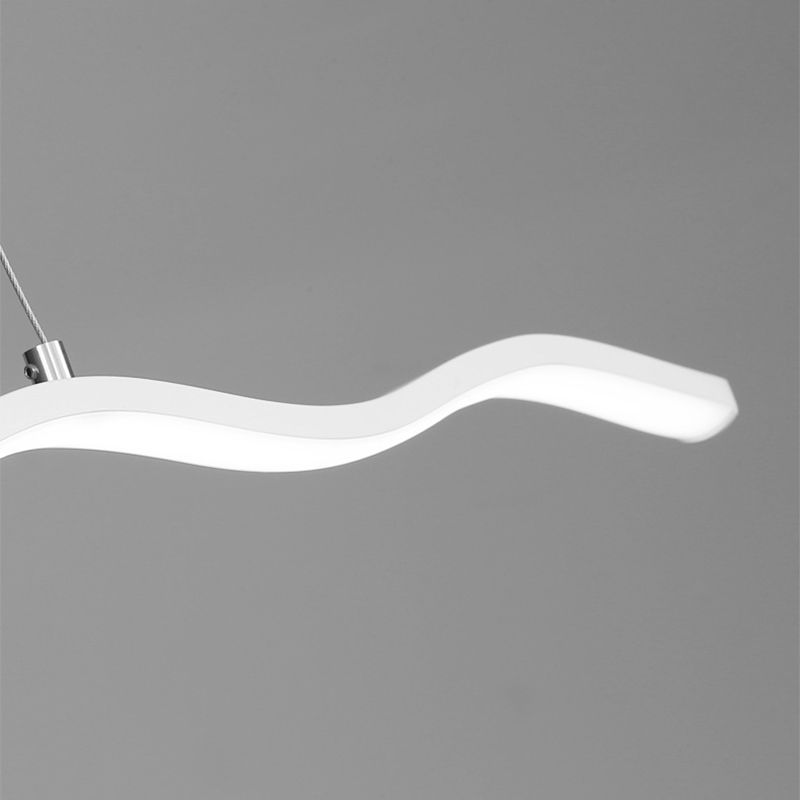 Artistic wave LED pendant light, adds a contemporary touch to any room.