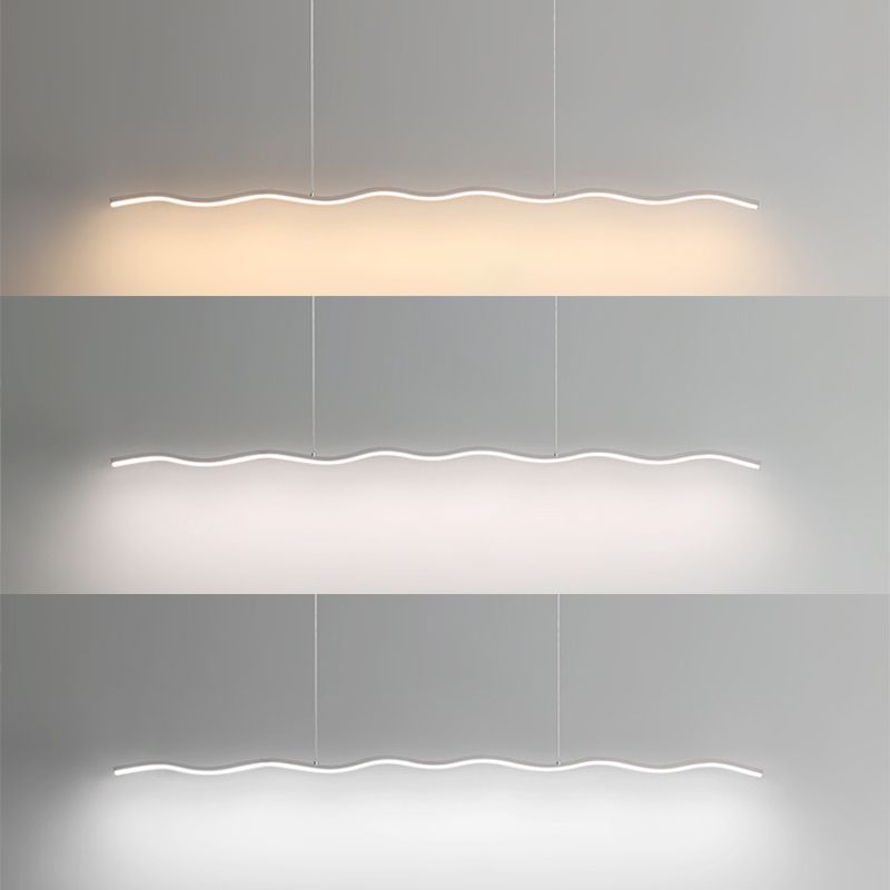 WaveGlow LED pendant light, contemporary design with a gentle glow.