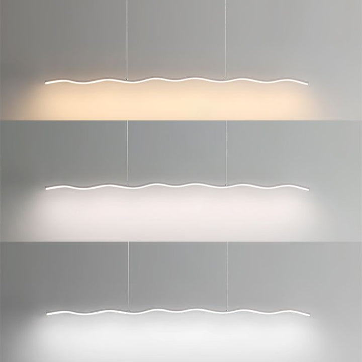 WaveGlow LED pendant light, contemporary design with a gentle glow.