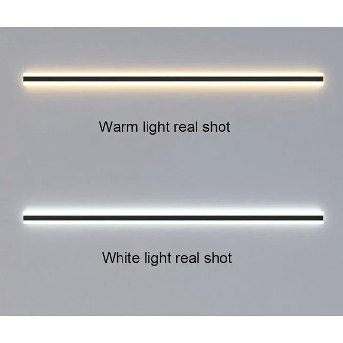 Contemporary exterior LED wall lamp. Weather-resistant design for stylish patio & garden lighting. Home decor.