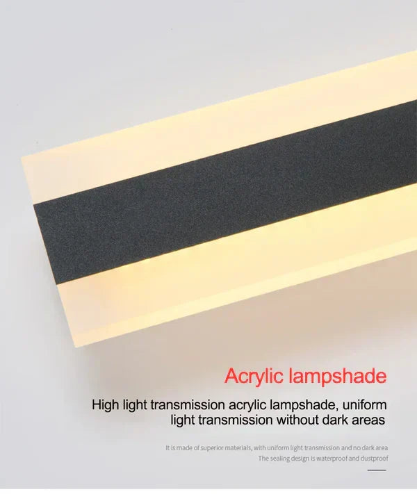 Energy-efficient LED outdoor wall lamp. Weatherproof patio & garden light for enhanced modern home exterior decor.
