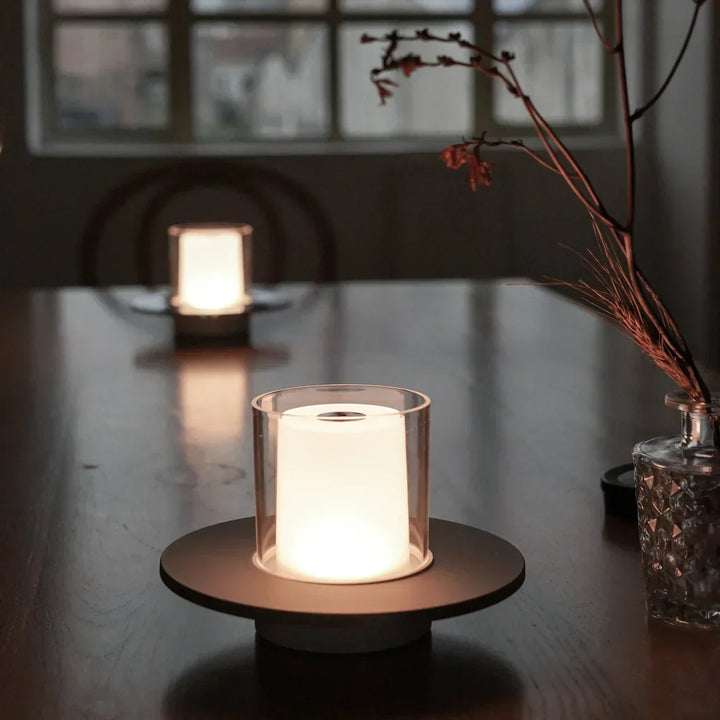 Rechargeable LED candle lamp, LumiFlame, providing ambient light with innovative gesture control