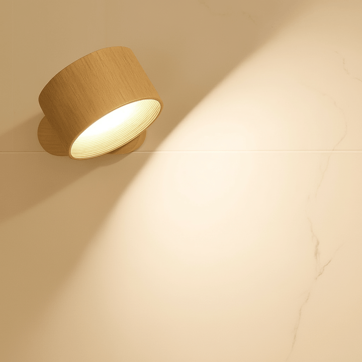 Nordic-inspired wireless wall lamp, modern LED light for stylish home accents. Remote control & dimmable.