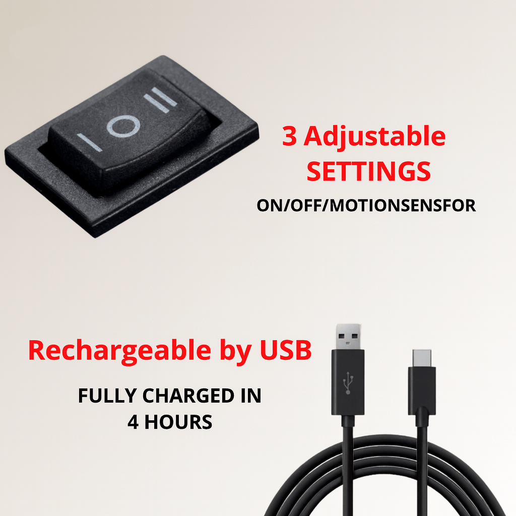 Versatile wireless wall light: USB rechargeable LED with adjustable up/down beam for dynamic interior lighting.