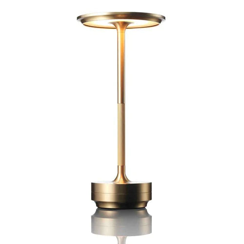 Minimalist black wireless smart table lamp with dimmable LED light. Modern lighting for any room's decor.