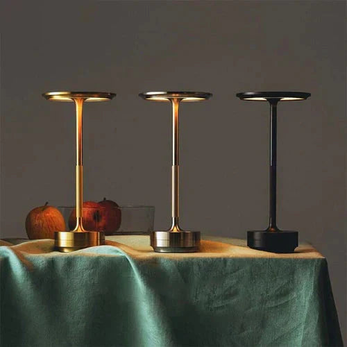 USB rechargeable table lamp glowing softly, perfect for ambient lighting