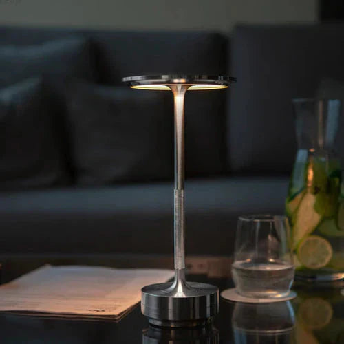 Portable dimmable LED table lamp with USB charging, perfect for accent lighting
