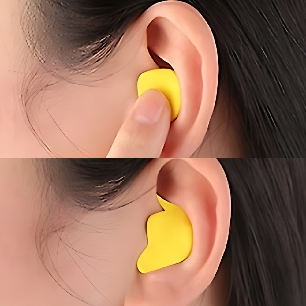 Set of unisex earplugs designed for noise cancellation, ideal for improved sleep quality.