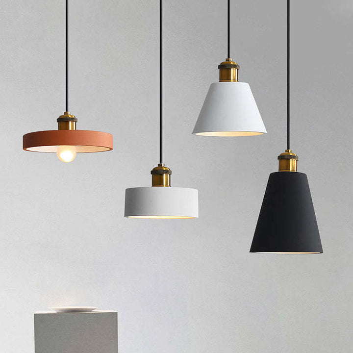 Adjustable Morandi LED pendant light, ideal for modern dining room or living room lighting.