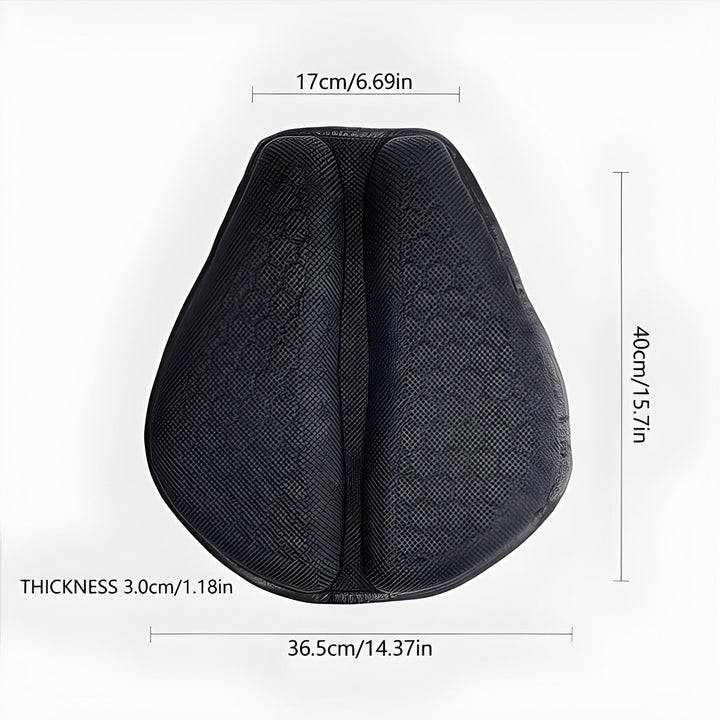 Ultimate motorcycle gel seat pad for long-distance comfort, offering breathability, anti-slip, & shock absorption.