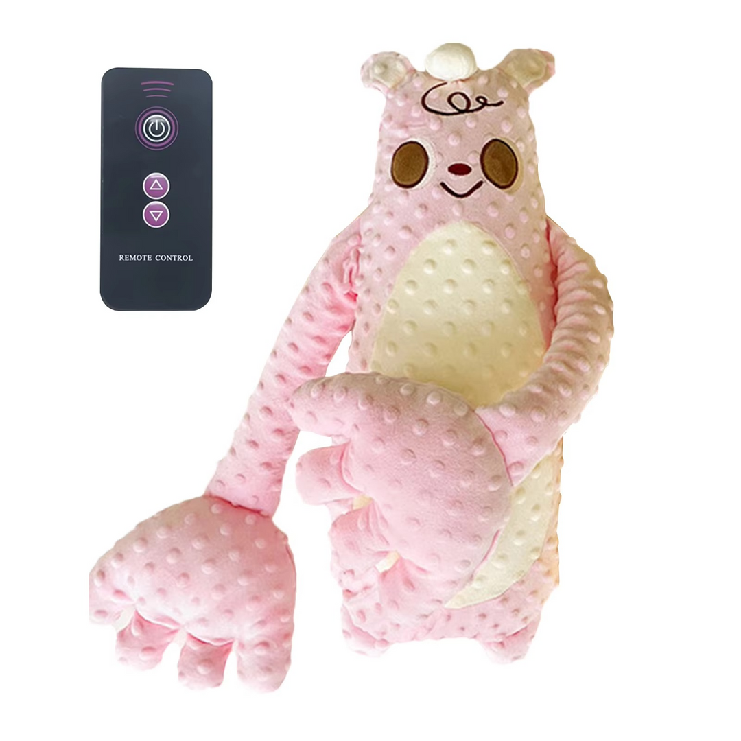 Toddler & baby motorized sleep aid with remote control. Provides comforting, gentle patting for peaceful infant sleep.