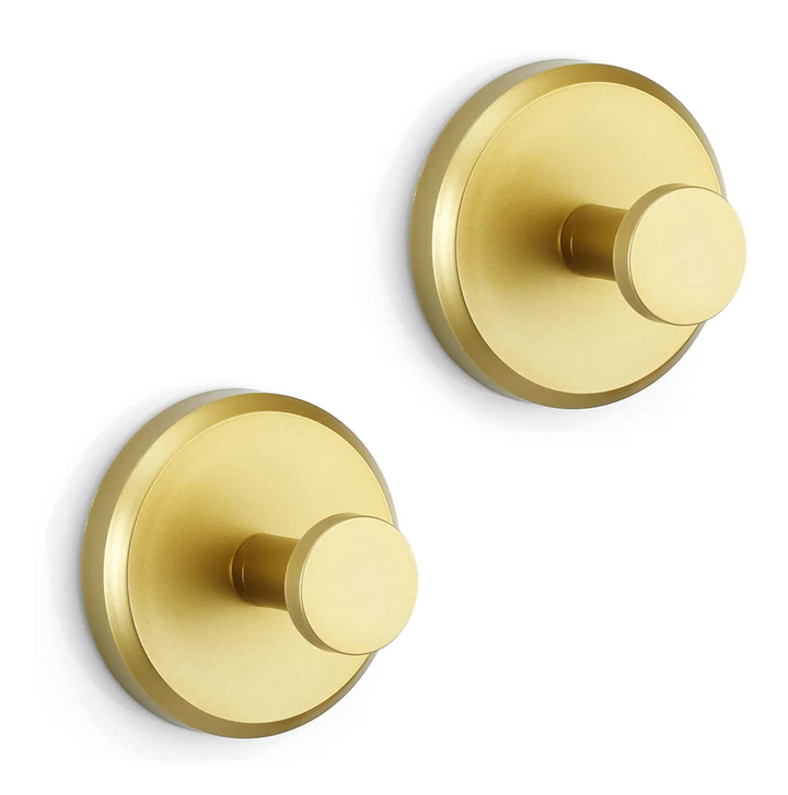 Mountique black wall-mounted bathroom hooks organizing towels & bathrobes, modern home decor accessory