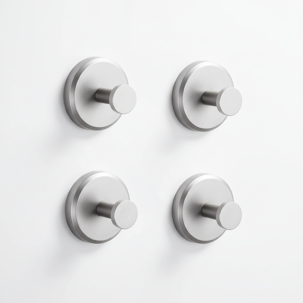 Elegant Mountique wall-mounted hooks, set of 4 for a tidy bathroom and efficient storage