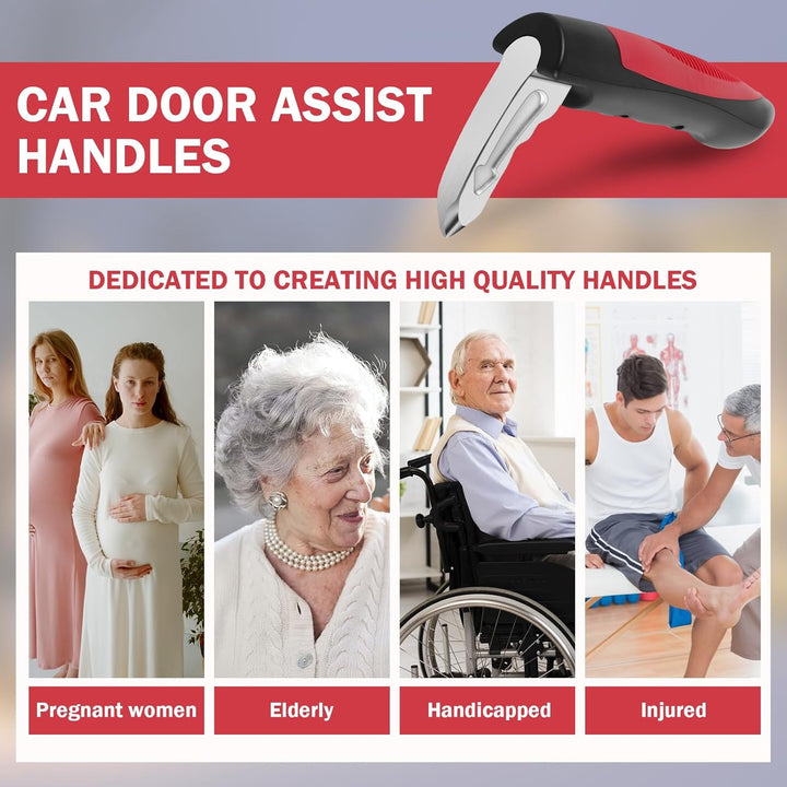 Moventa car assist handle with emergency tools, ideal auto safety gadget for roadside emergencies