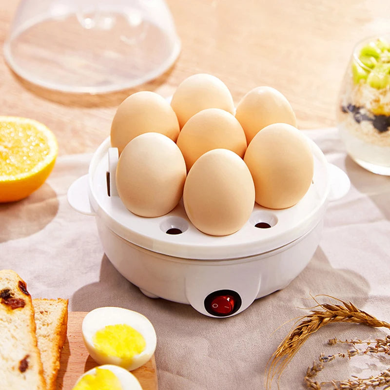 Sleek electric egg cooker and food steamer, ideal for quick healthy breakfasts, steaming, and versatile kitchen use.