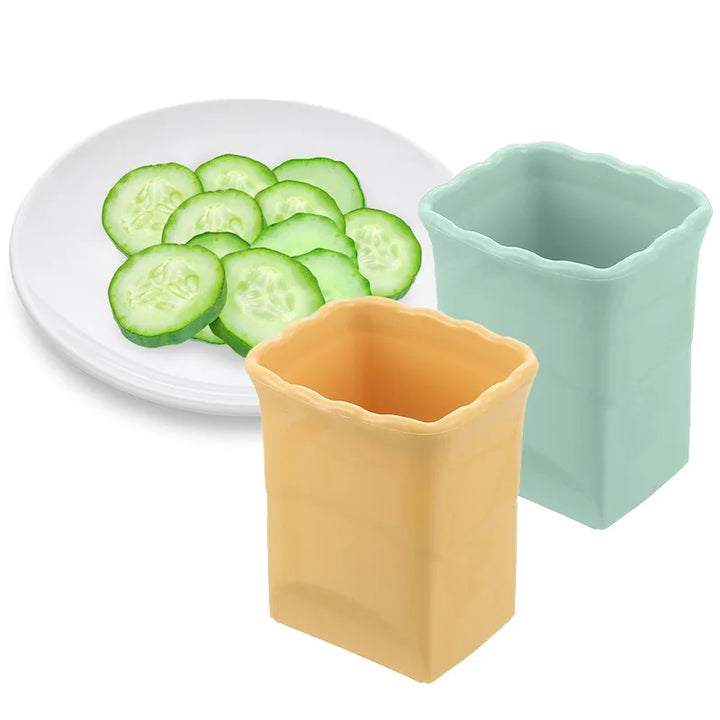 Multifunctional food chopper & vegetable slicer for efficient kitchen meal prep. QuickSlice stainless steel.