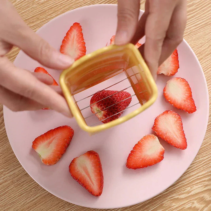 Efficient vegetable slicer & food chopper speeds up meal prep. QuickSlice kitchen gadget for healthy cooking.